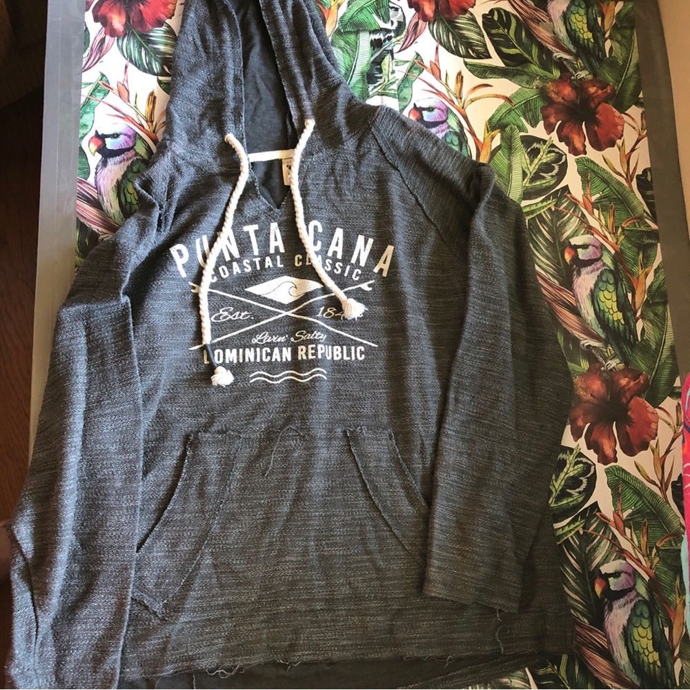 Punta Cana Graphic Hooded Sweatshirt - Gray